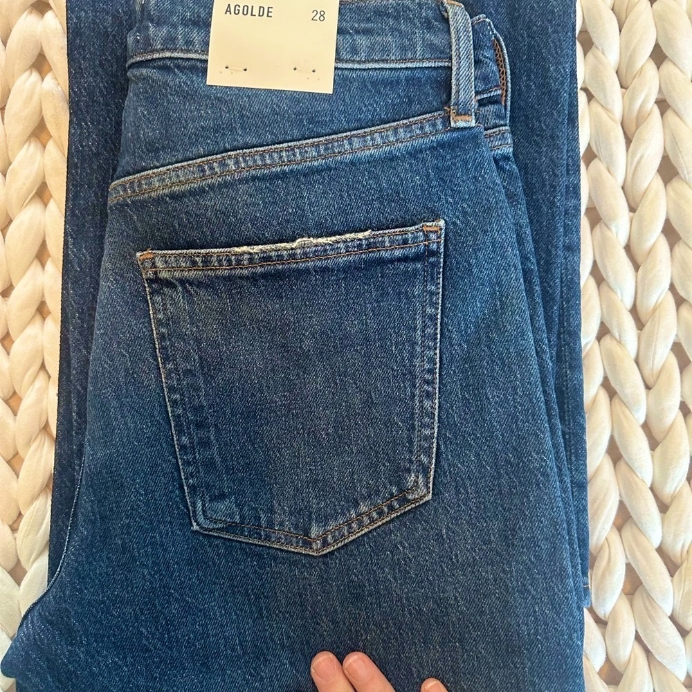 NWT Agolde Harper Mid Rise Straight Jean in Tempo 28